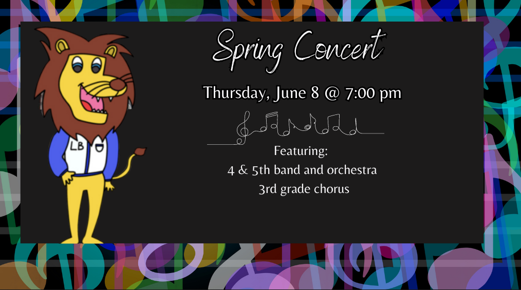 Spring Concert on 6/8 at 7 p.m.