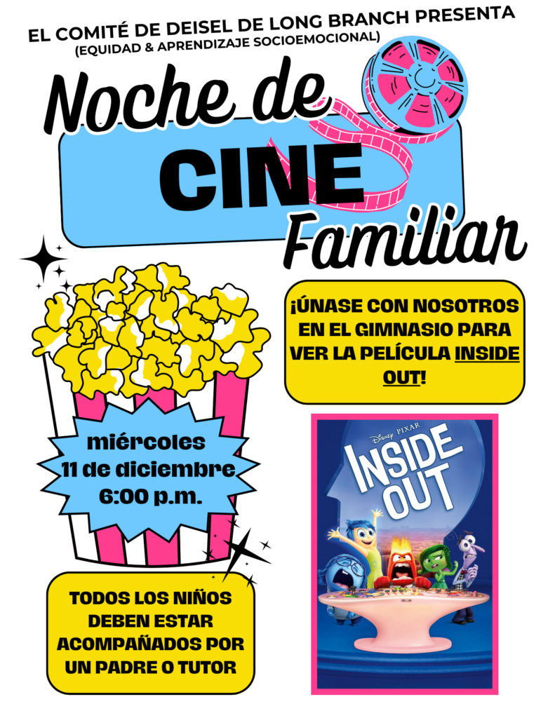 flyer for Family movie night spanish 2024