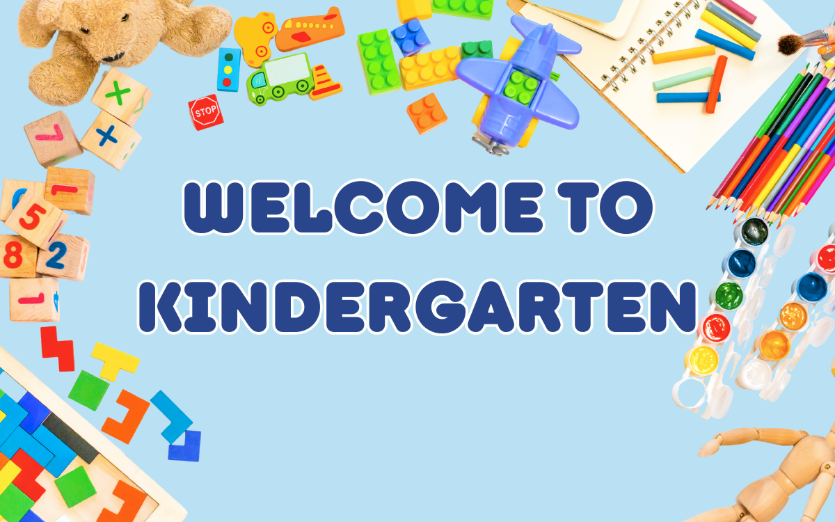 banner that says welcome to kindergarten
